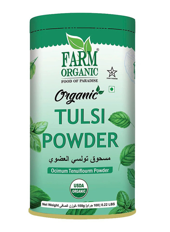 

Farm Organic Gluten Free Tulsi Powder, 100g