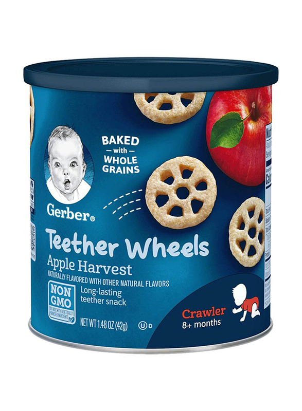 

Gerber Crawler, Apple Harvest Teether Wheels, 8+ Months, 42g