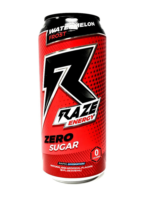 

Raze Energy Watermelon Frost Zero Sugar Energy Drink, 473ml