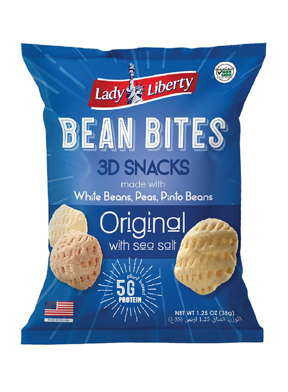 

Lady Liberty Bean Bites Original with Sea Salt 3D Snacks, 35g