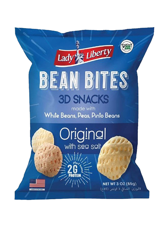 

Lady Liberty Bean Bites Original with Sea Salt 3D Snacks, 85g