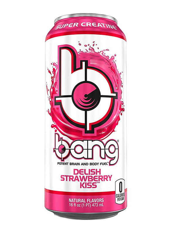 

Bang Strawberry Kiss Protein Brain and Body Fuel Delish, 473ml