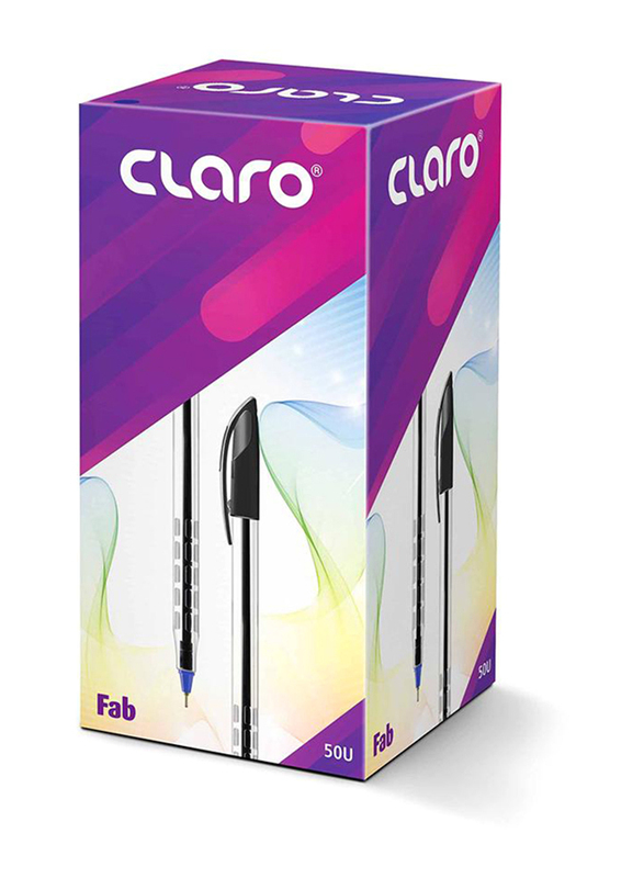 

Claro 50-Piece Fab Ballpoint Pen Set, 0.7mm, Blue