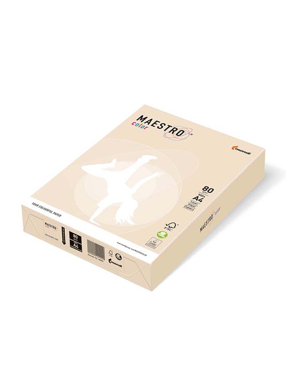 

Maestro Mondi Colour Paper, 500 Sheets, 80 GSM, A4 Size, Cream Beige