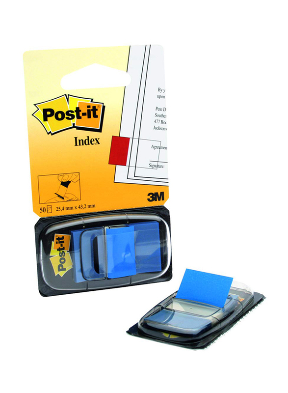 

Post-it 3M Flags Sticky Notes, 50 Flags, 2.54 x 4.32cm, 680-2, Blue
