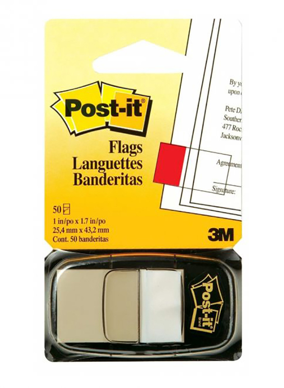 

Post-it 3M Flags Sticky Notes, 50 Flags, 2.54 x 4.32cm, 680-6, White
