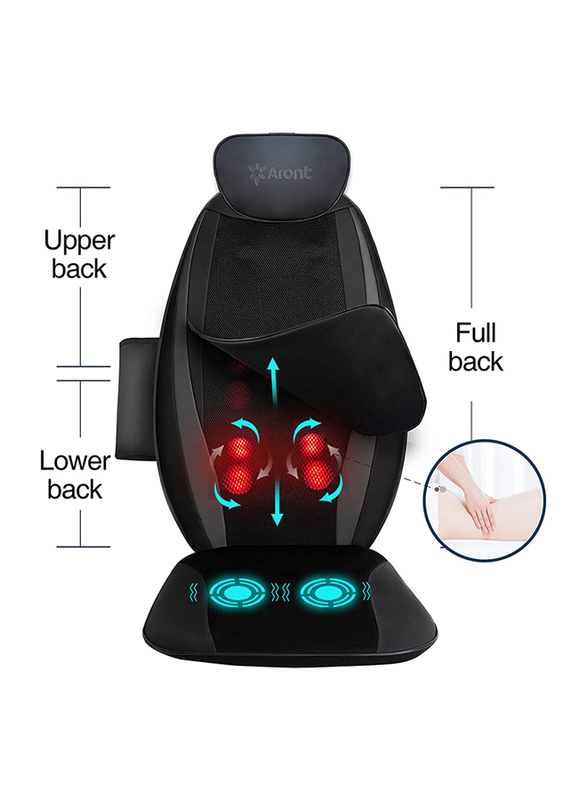 Rotai Shiatsu Back Massage Cushion with Heat, RT2506, Black