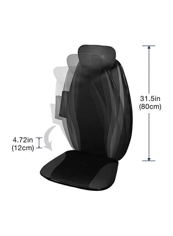 Rotai Shiatsu Back Massage Cushion with Heat, RT2506, Black