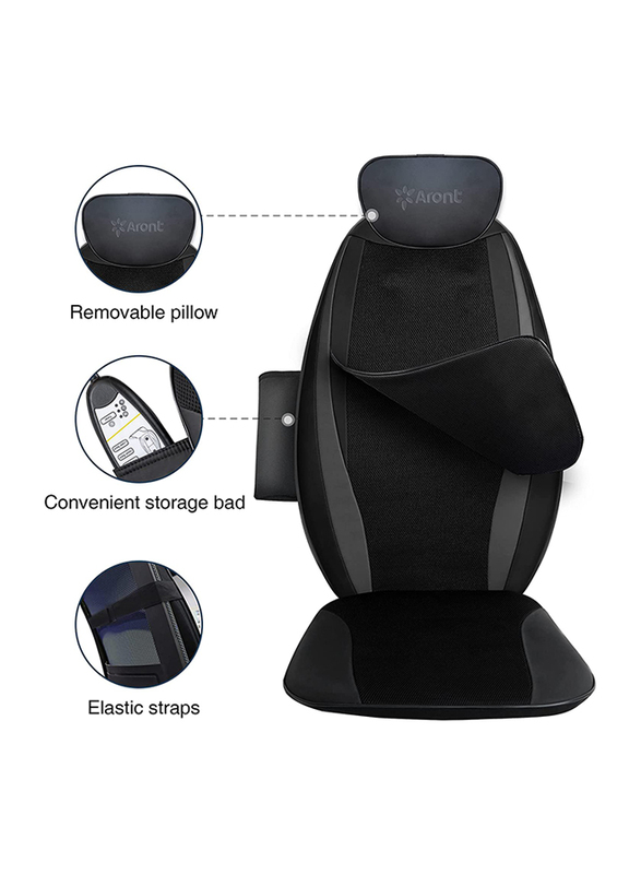 Rotai Shiatsu Back Massage Cushion with Heat, RT2506, Black