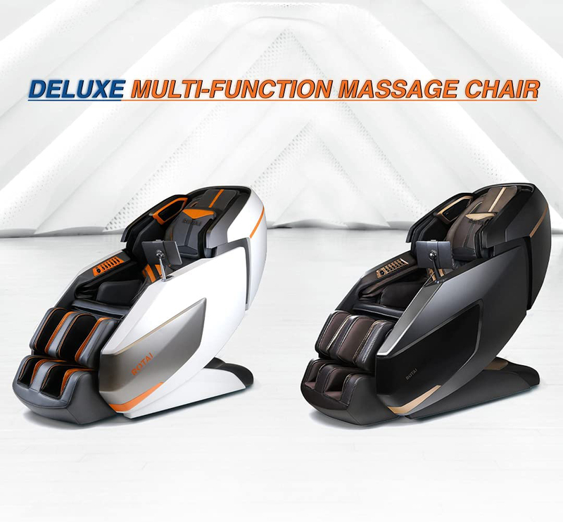 Rotai Deluxe Multi Function Massage Chair, Orange/White/Black