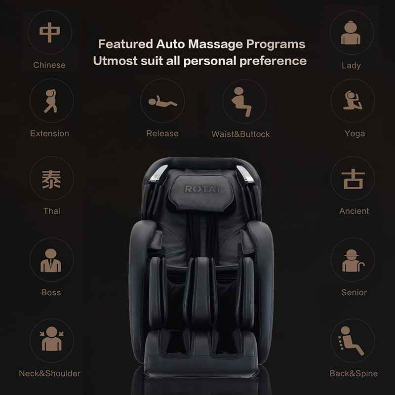 Rotai Multi Functional Leisure Massage Chair, Black