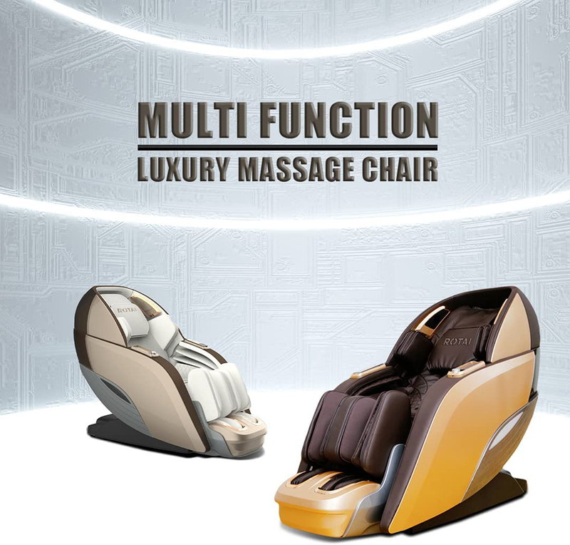 Rotai RT8713 Multi Functional Massage Chair, White/Beige/Brown