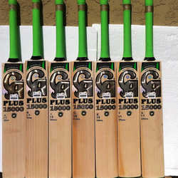 CA PLUS 15000 English Willow Cricket Bat, 3 Pieces, Brown/Green