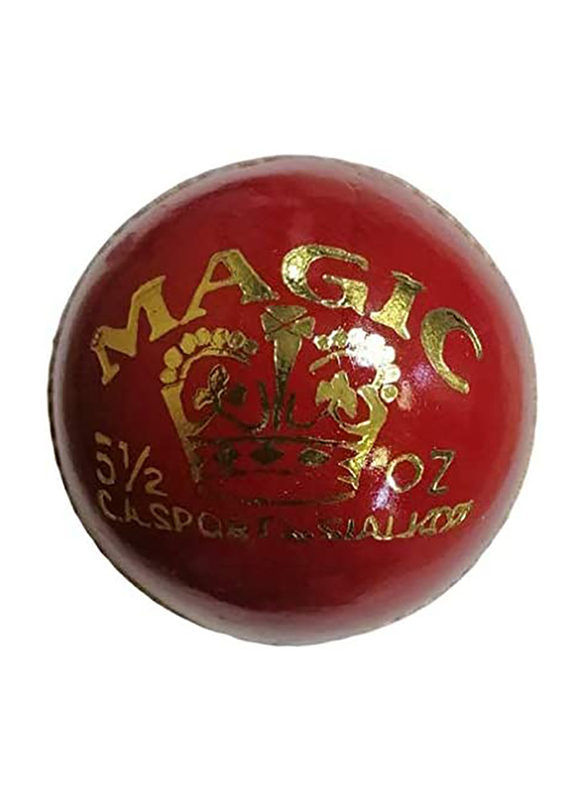 CA Attack Magic Cricket Ball, 12-Piece, Red