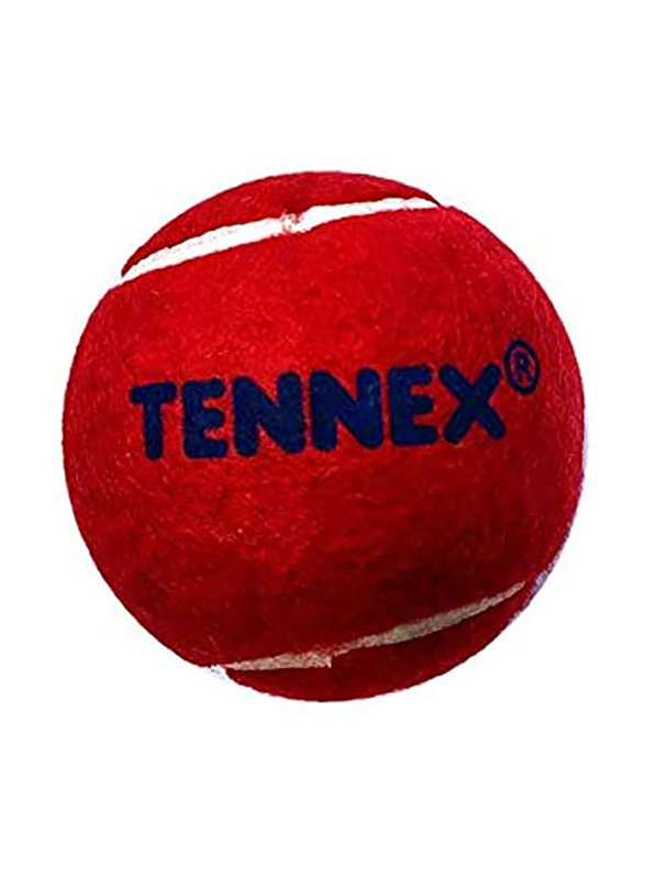 Tennex 24-Piece Cricket Heavy Duty Tennis Ball Set, Red