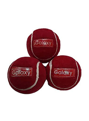 Galaxy 8-Piece Heavy Weight Cricket Tennis Ball Set, Red
