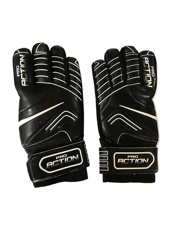 

Generic Size-11 Pro-Action Football Gloves, Black
