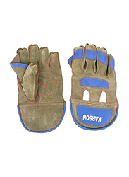 Karson Split Leather Wicket Keeping Cricket Gloves, 1 Pair, Multicolor