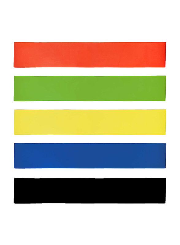 

Sky-Touch 6 Levels Resistance Band Fitness, 5-Piece, Multicolour