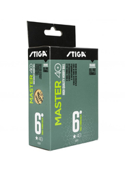 Stiga Master Table Tennis Ball, 40mm, 6 Pieces, Orange