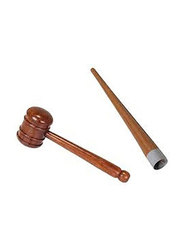 Karson Cricket Combo Wooden Mallet Hammer for Knocking and Grip Applicator, Brown