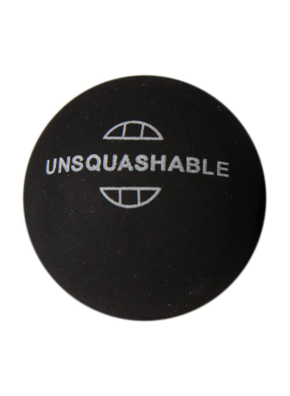 

Unsquashable Double Yellow Dot Squash Ball Set, 6 Pieces, Black