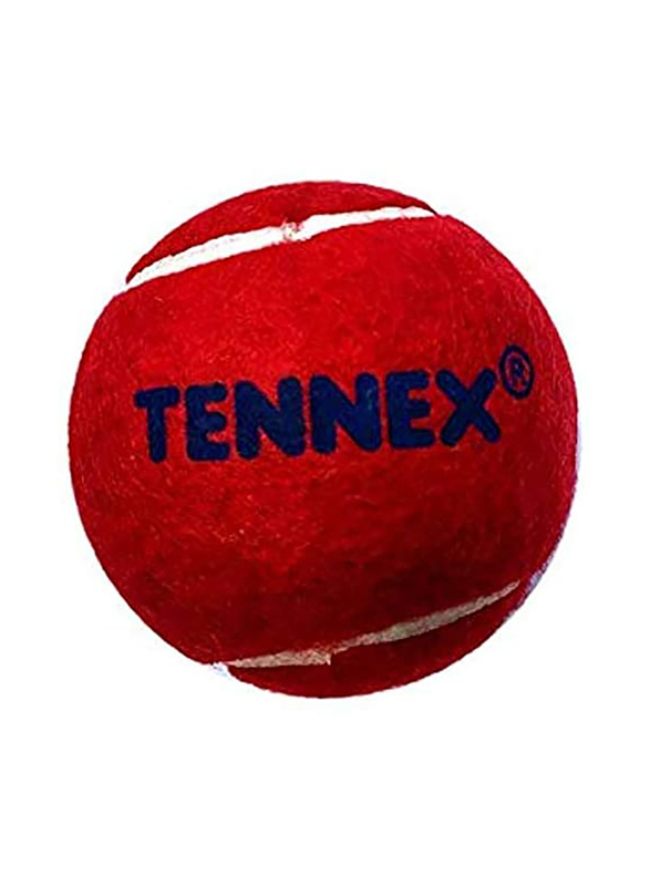 Tennex 12-Piece Cricket Heavy Duty Tennis Ball Set, Red