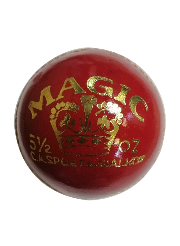 CA Attack Magic Cricket Ball, 12-Piece, Red