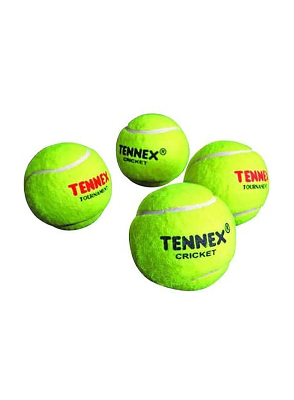 Tennex 24-Piece Cricket Heavy Duty Tennis Ball Set, Yellow