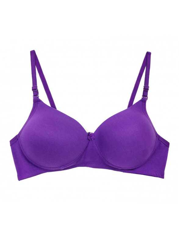 

Love Bell Push Up Everyday Removable Strap Padded Bra, Purple, 38B