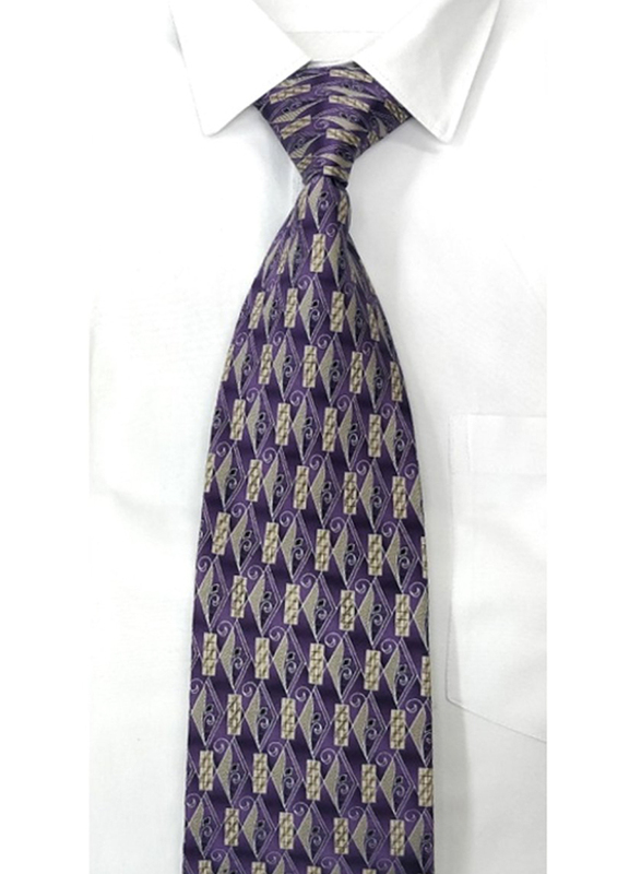 Men's Formal Classic Vintage Neck Ties C2, Silk/Woven, 3 Pieces, Purple/Blue/Yellow