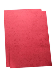 Partner A4 Embossed Binding Sheet Set, 100-Pieces, Red