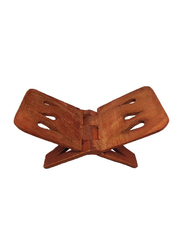 One Piece Wooden Quran Holder, Dark Brown