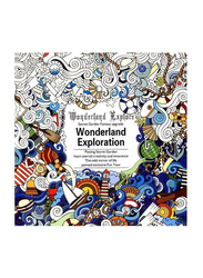 Secret Garden 24-Pages Wonderland Exploration Coloring Book, Multicolor