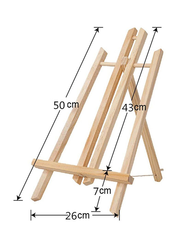 Art Canvas Board with Easel Stand, 35 x 30cm, White/Beige