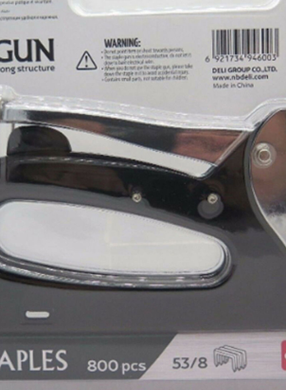 Deli Strong Structure Staple Gun, Black/Silver