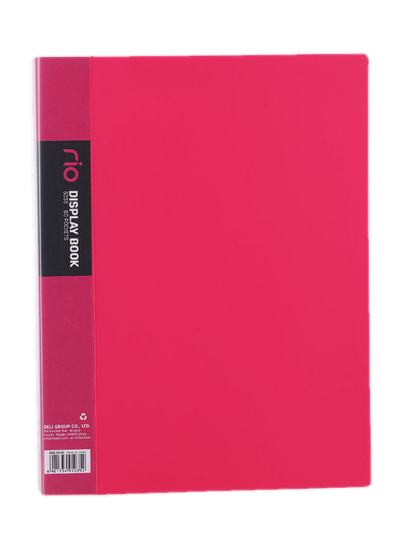 Deli 60 Pockets A4 Rio Display Book, Red