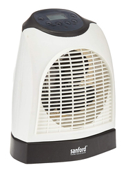 Sanford Room Heater with LED Digital Display, 2000W, White/Grey