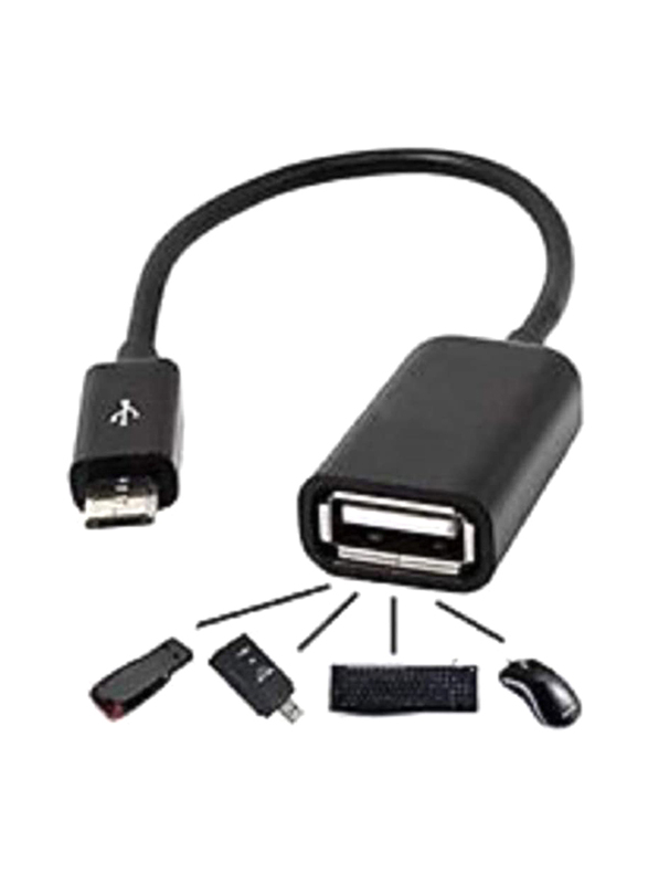Sonilex Micro USB 2.0 OTG Adapter, Micro USB Male to USB Type A Female for Smartphones/Tablets, Black