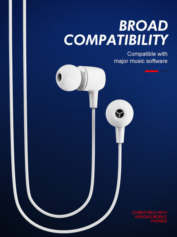 Jellico CT-27 In-Ear Earphone with Mic, 1.2-Mtr, White