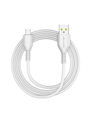 Jellico 1-Meter 3.1A Micro USB Cable, Micro USB Male to USB Type A for Smartphones/Tablets, KDS-30, White
