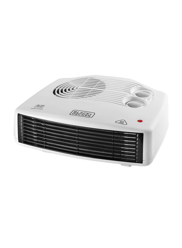 Black+Decker Horizontal Heater with Fan, 2400W, HX230-B5, White