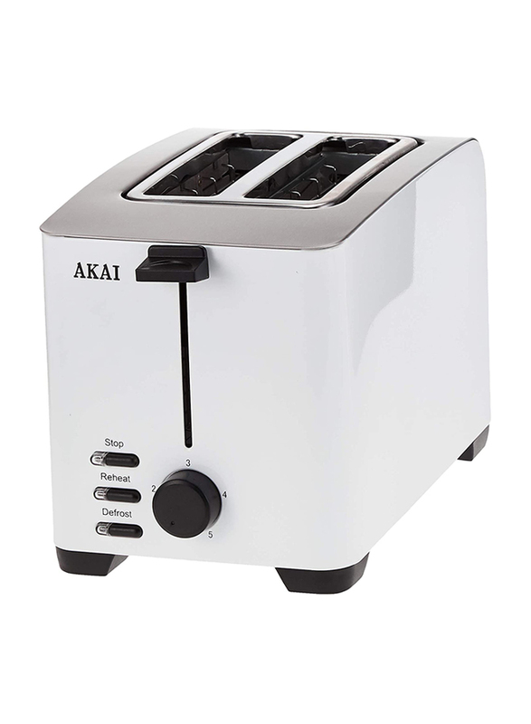 Akai 2 Slice Toaster, TSMA8012S, White