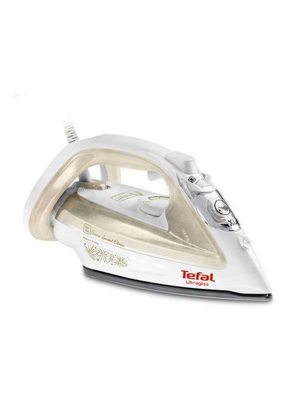 

Tefal Ultragliss Festival Limited Edition Steam Iron, 2500W, FV4911M0, White/Gold