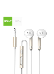 Golf Space M19 Fit 3.5mm Jack In-Ear Noise Cancelling Earphones, White