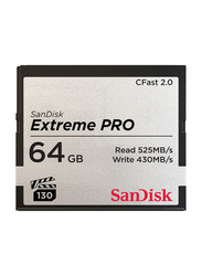 SanDisk 64GB Extreme Pro CFast 2.0 Memory Card, 525MB/s, VPG130, Black