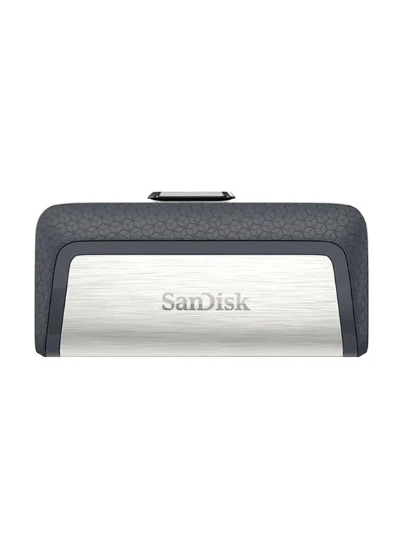 SanDisk 128GB Ultra Dual USB 3.1 Type-C Flash Drive, Silver/Black