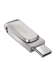 SanDisk 512GB Ultra Dual Drive Luxe USB Type-C Flash Drive Flash, Silver