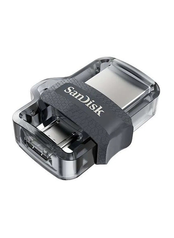 SanDisk 16GB Move The Ultra Dual Drive mUSB 3.0 Flash Drive, Silver/Black