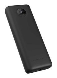 Powerology 20000mAh 30W Compact PD Power Bank with USB-C Input, Black